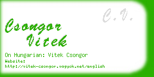 csongor vitek business card